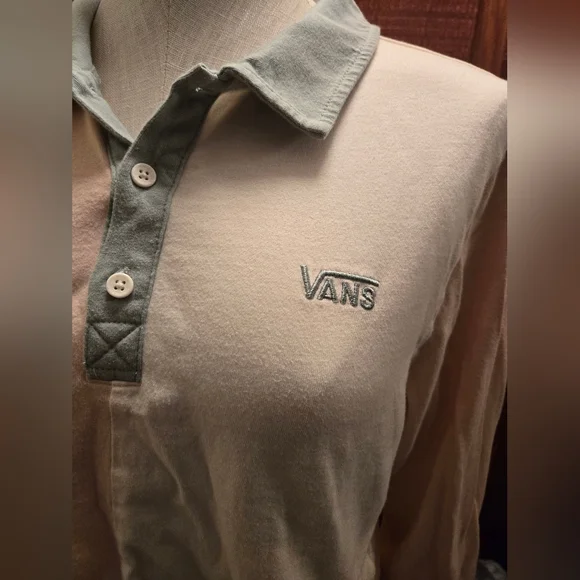 Vans Pink and Gray Cropped Polo Top - Picture 6 of 7